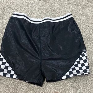 Checkered with black sparkle base